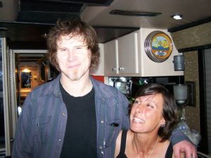 2009, me with Mark on the Soulsavers tour bus. Photo by Rich Machin.